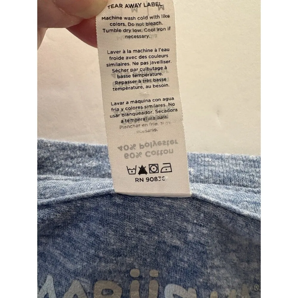 Marushka Hand Printed Shirt Size M Heather Blue Starfish Mystic CT Beach Soft Size M - Image 12