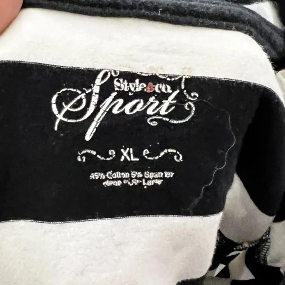 Style & Co. Sport Striped Hoody Top - Image 5