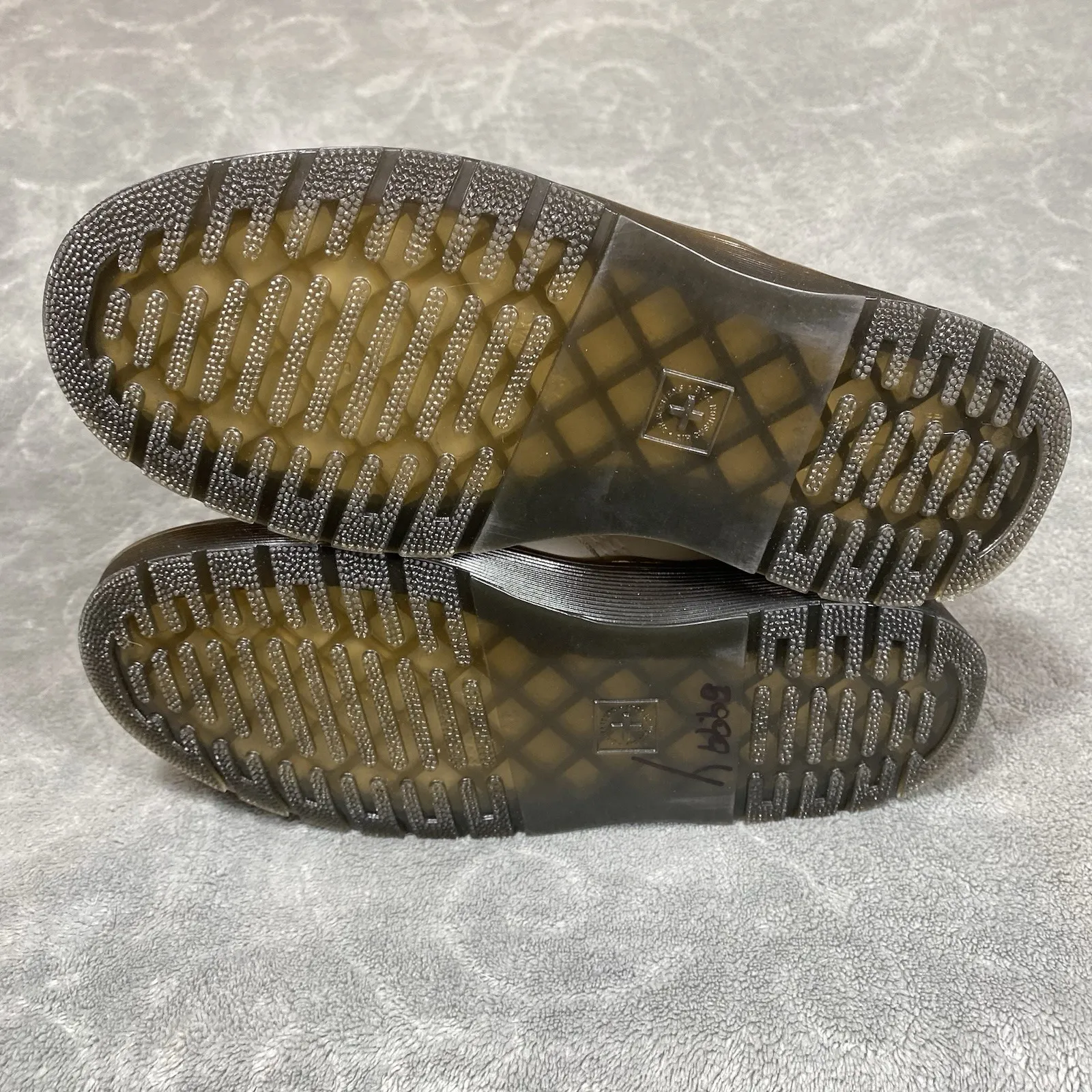 Dr. Doc Martens White Leather Combat Boots Women 5 Smooth Lace Up Bouncing Soles - Image 9