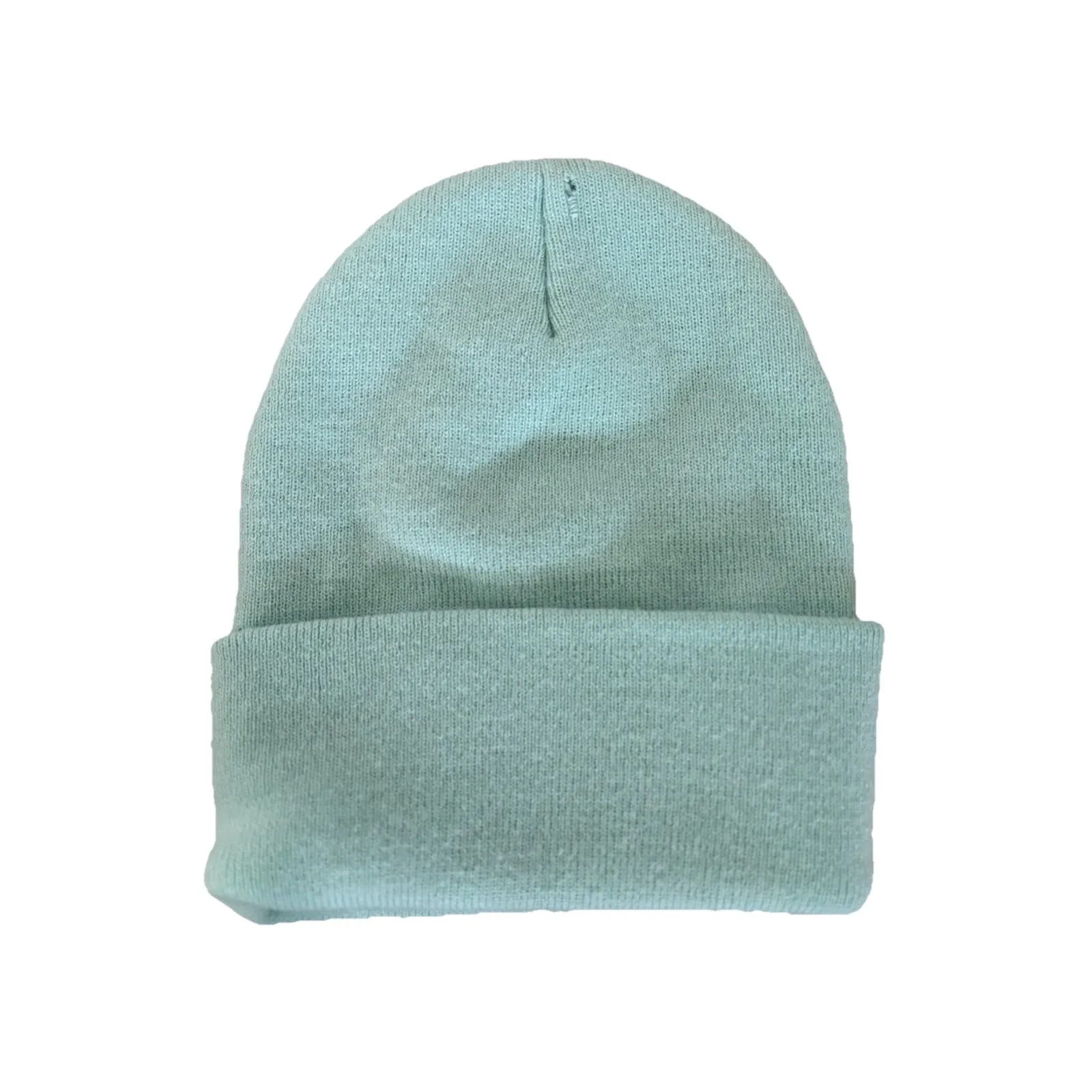 Carhartt Beanie‎ Mint Green Logo OS Knit Foldover Warm Outdoors - Image 2