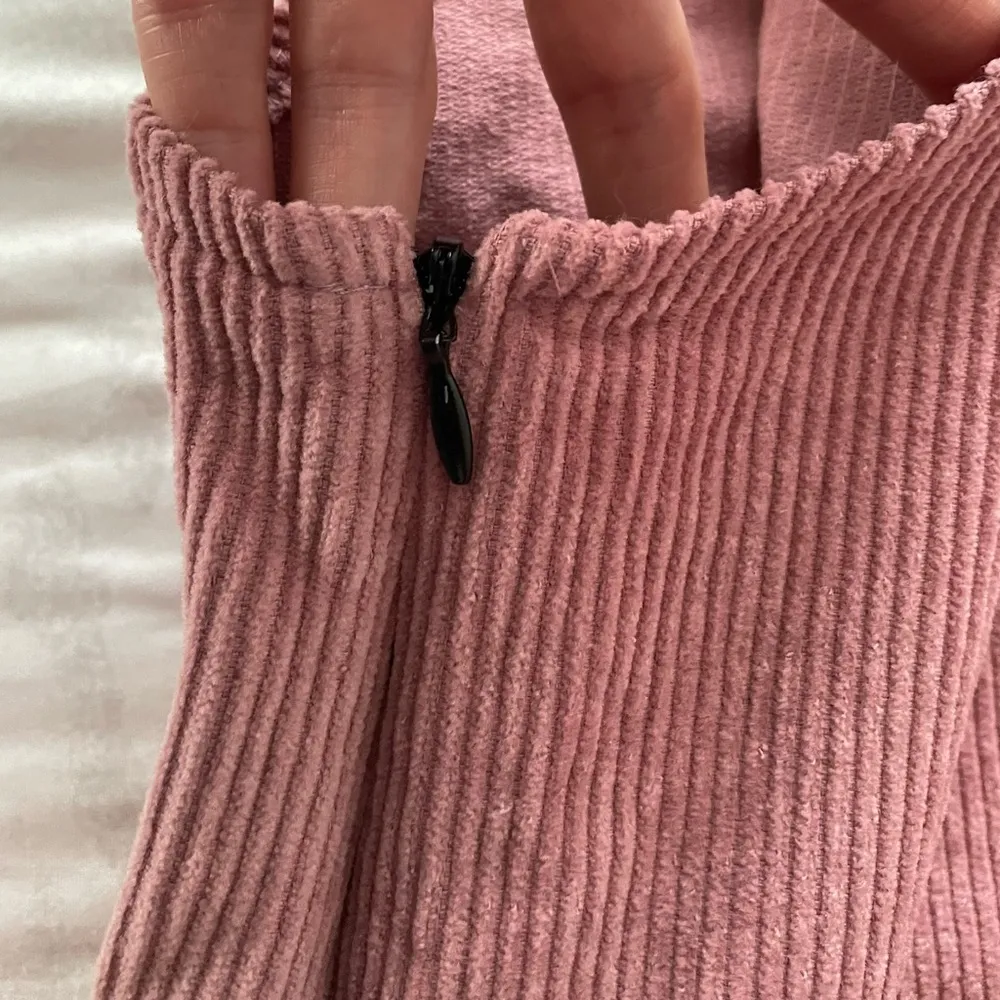 Pink corduroy overall bib pinafore suspender dress, size S Barbiecore boho - Image 9