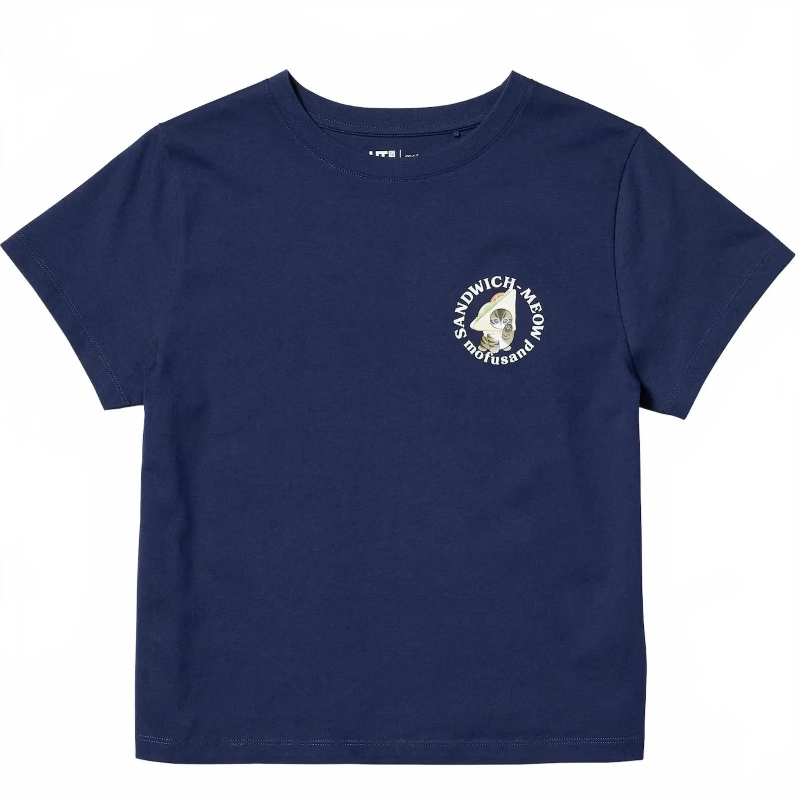 Uniqlo mofusand UT Graphic T-Shirt | Cropped NWT Blue XXS - Image 3