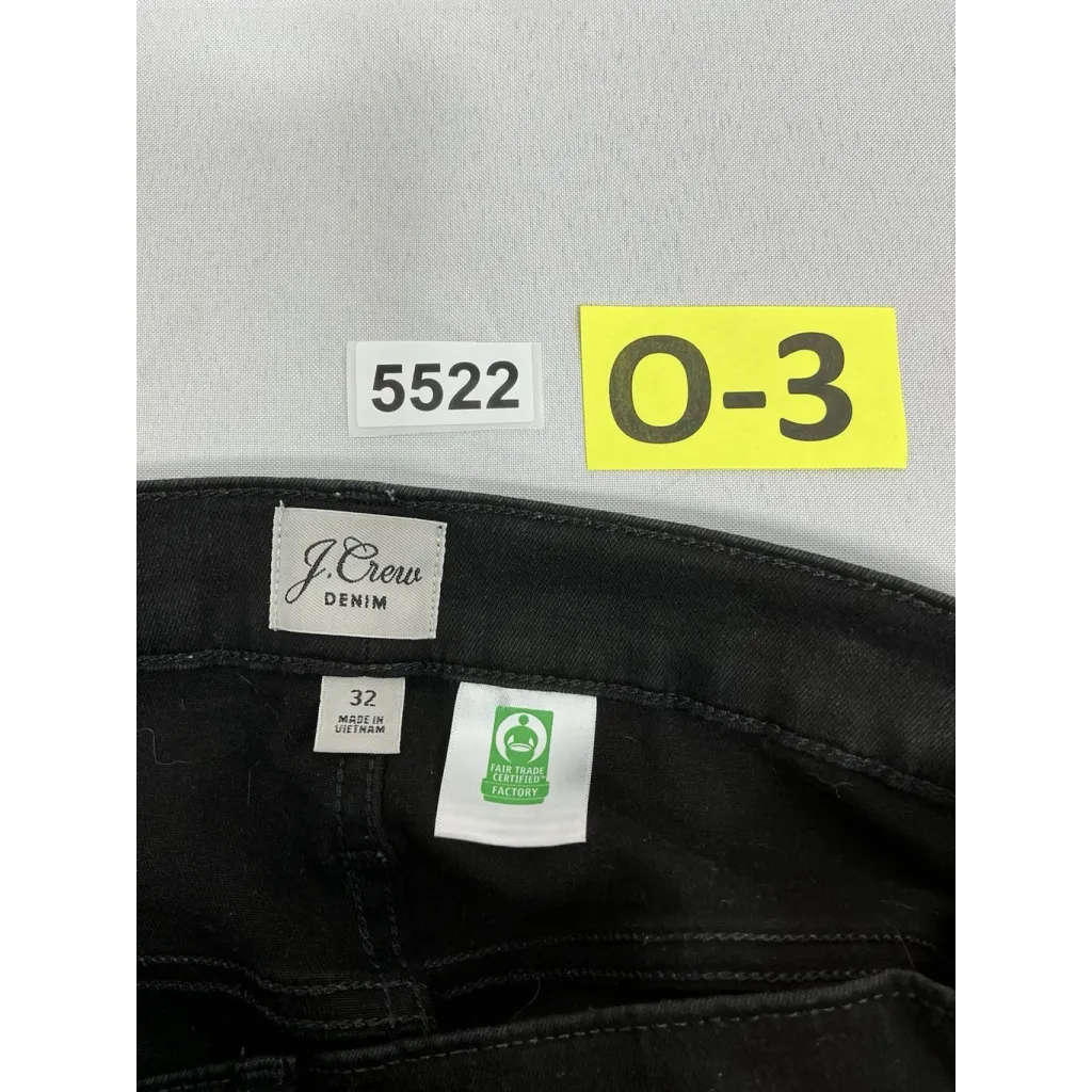 Womans J Crew Denim Vintage Jeans Label 32 (measures 36 In) Black Straight - Image 3