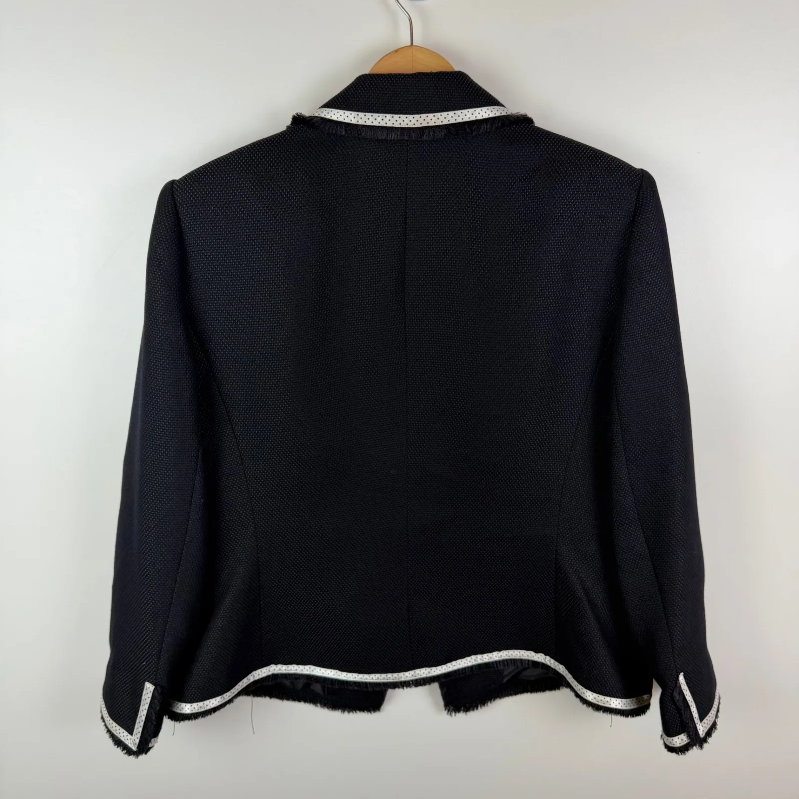 Tahari Arthur S Levine Black Textured Blazer Size L/XL Office Career Structured Size L - Image 3