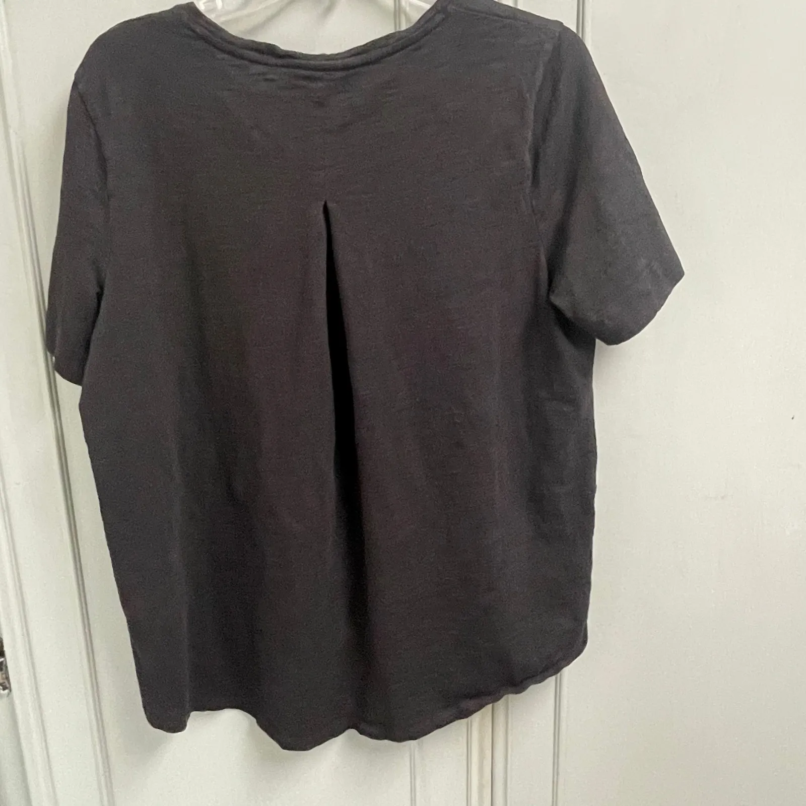 Chico's Ultimate Tee Black Sz Large Pleated Back Minimalist Casual Modal Cotton - Image 4