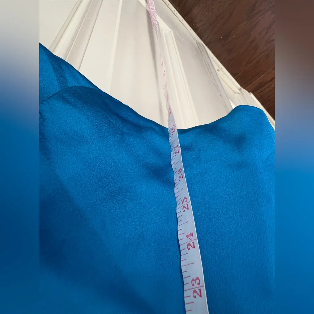 Show Me Your Mumu Felix Blazer in Blue Lux Satin Size Small NWT - Image 7