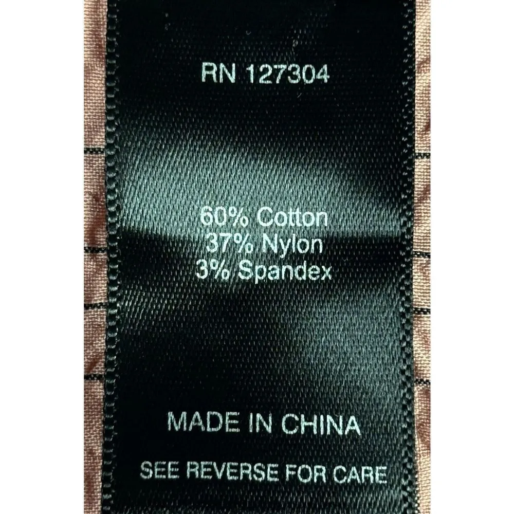 Ali Miles Tunic Size Small Pink Black 3/4 Sleeves Buttons Lagenlook Artsy Work - Image 9