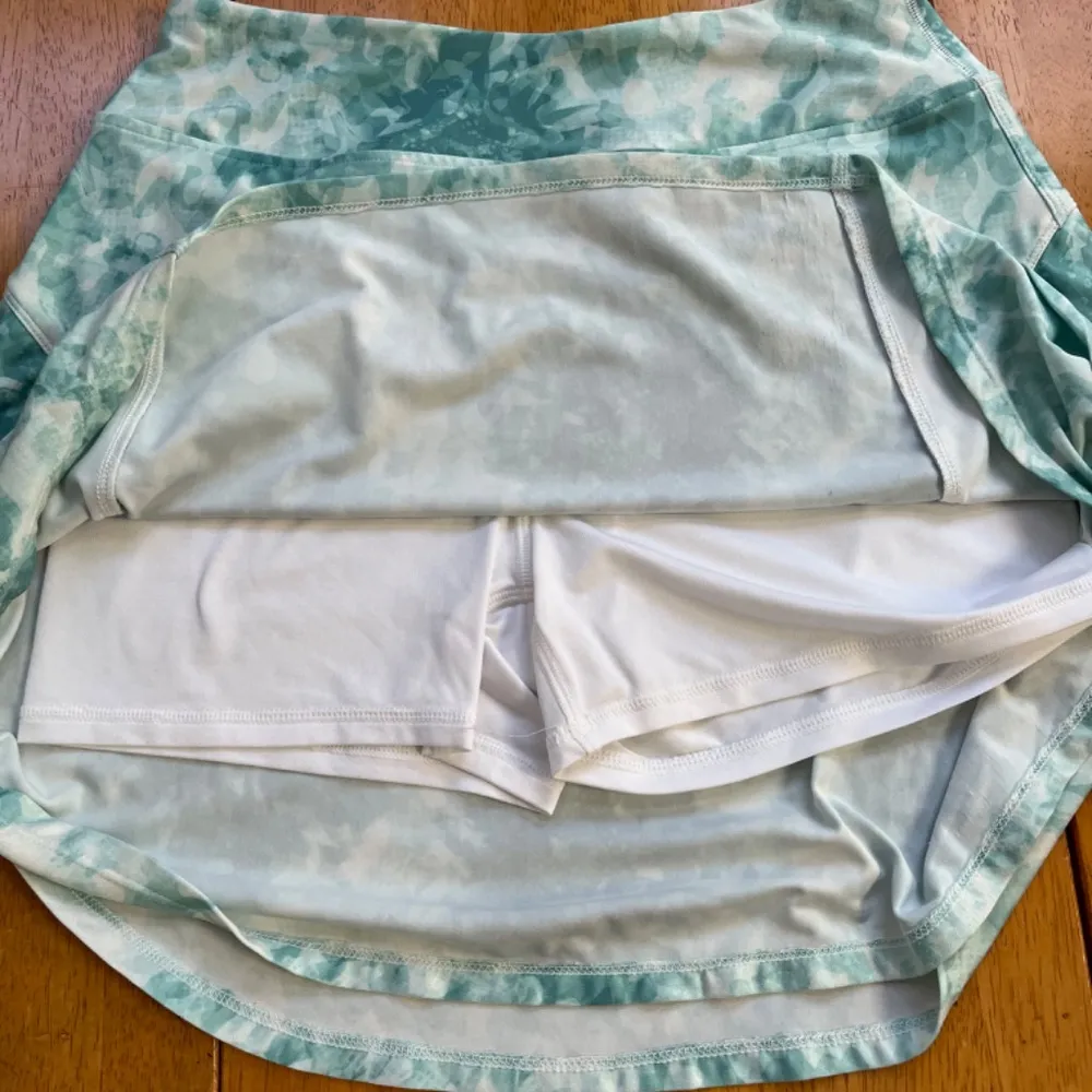 Kyodan Active Pleated Skort Green Spots Pocket Golf Sport Stretch Skirt, Size S - Image 3