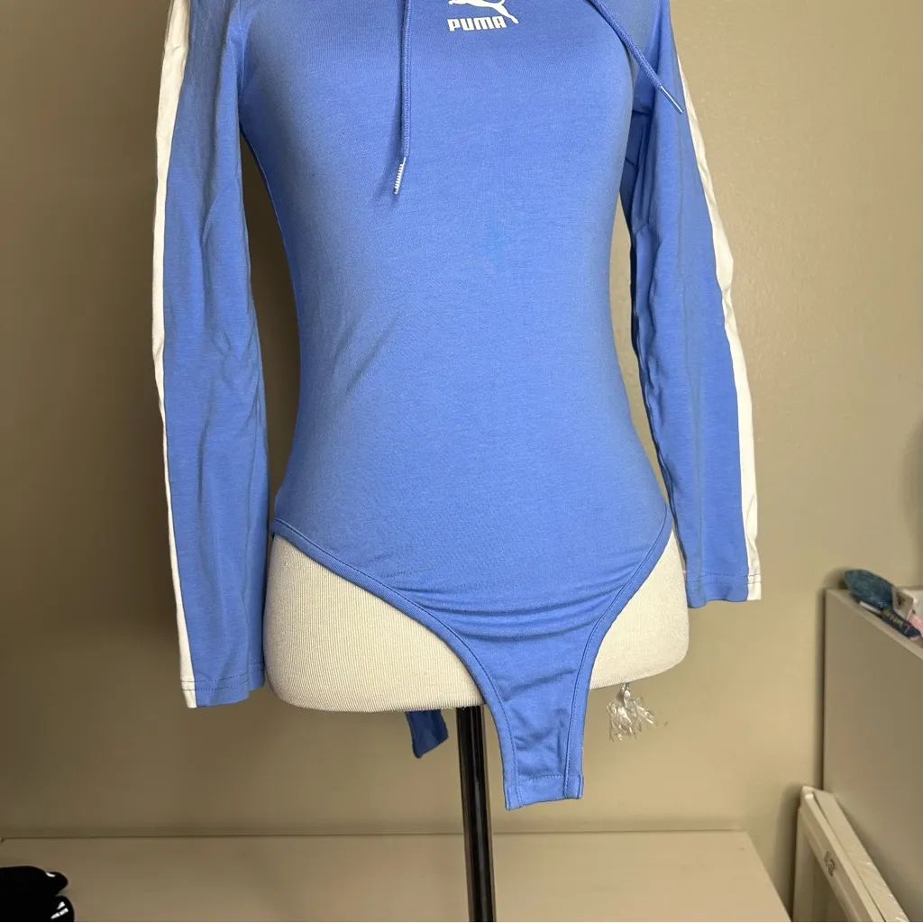 Puma Light Blue Hooded Body Suit sz XSmall - Image 3