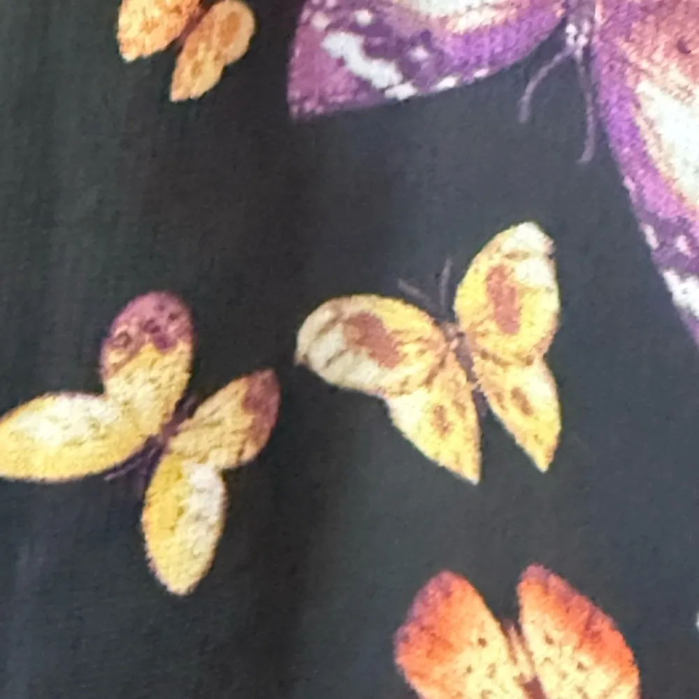 Women Dress - Black with Colorful‎ Butterfly Design - Image 7