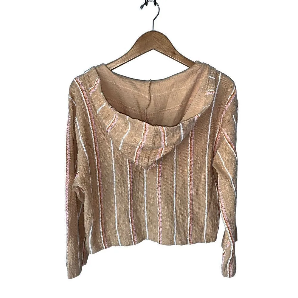 L Space Paradise Sunrise Stripe Print Hooded Pullover - Image 5