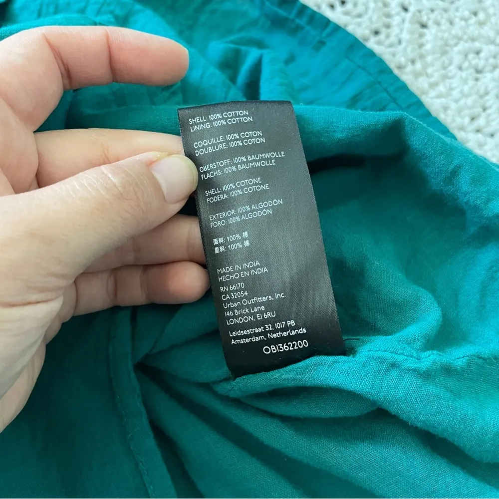 Urban Outfitters Maisy High Neck Frock Swing Mini Dress Teal (XSmall) party - Image 9