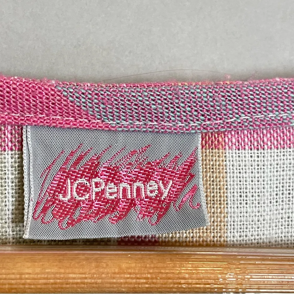 Vintage Pastel Top Boxy Plaid Women JCPenny Retro Twee Nostalgia Whimsy‎ 80s Fun Pink - Image 3