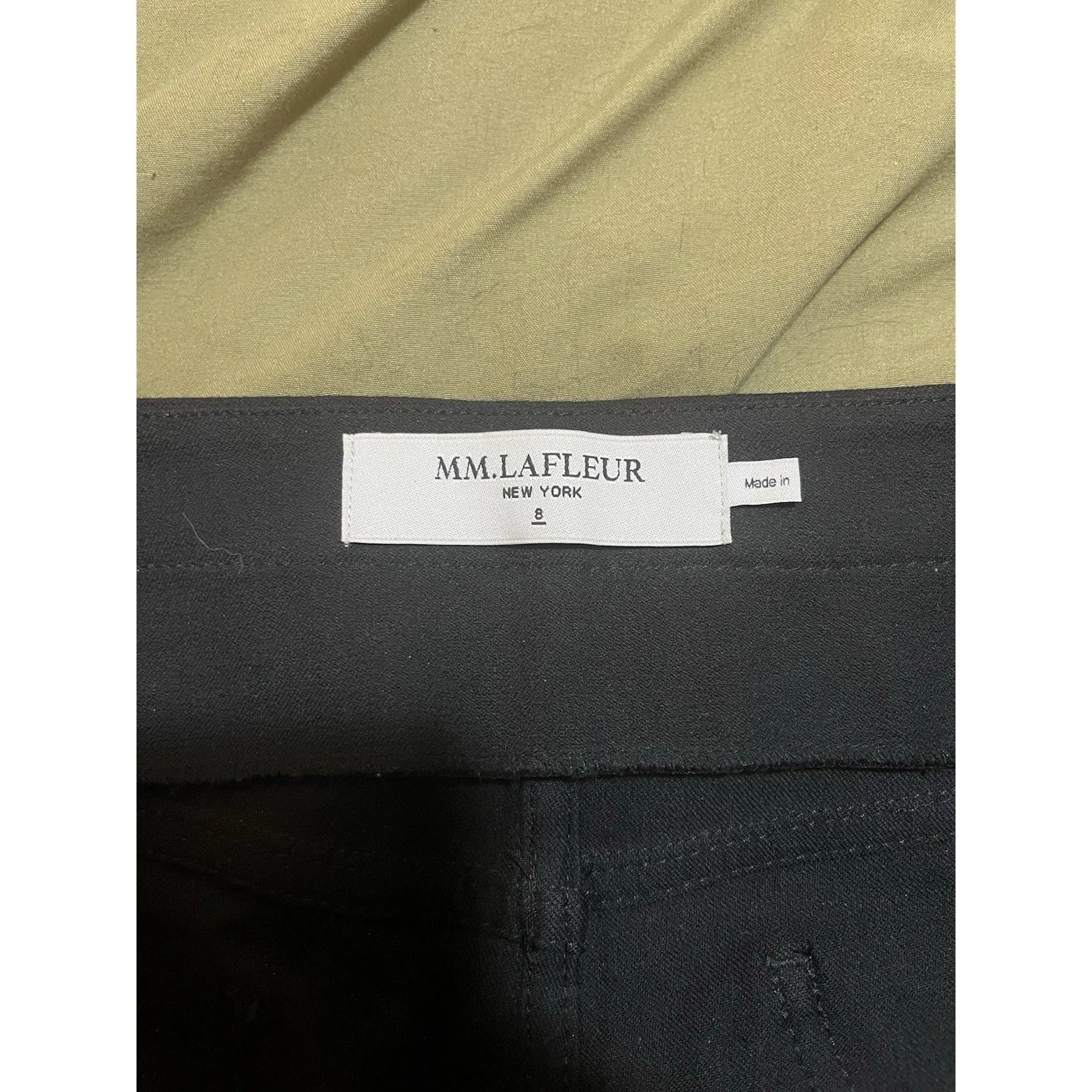 M.M. LAFLEUR Foster Pants Black Adjustable Hems Women’s Size 8 retail $255 - Image 2