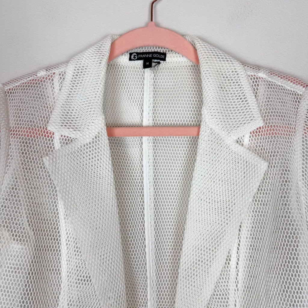 Franne‎ Golde White Mesh Blazer Size Medium - Image 7