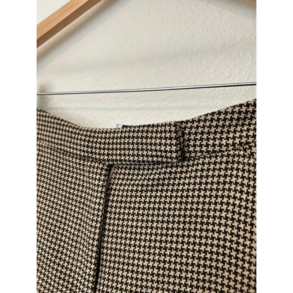 Vintage Talbots Size 10 Wool Pants Stretch Fit Houndstooth Trousers Made In USA - Image 7