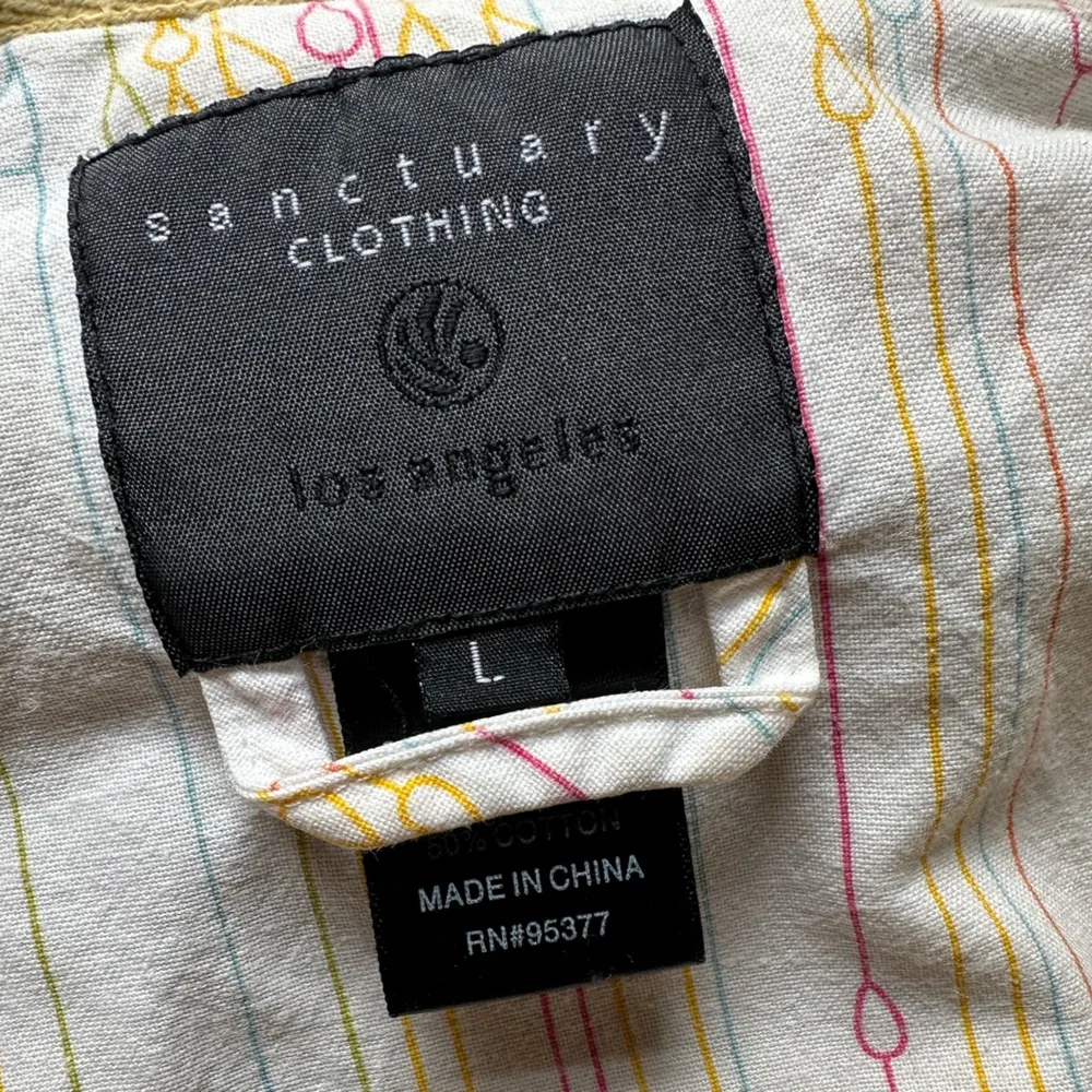 Sanctuary  linen blend spring hooded jacket size large - Image 5