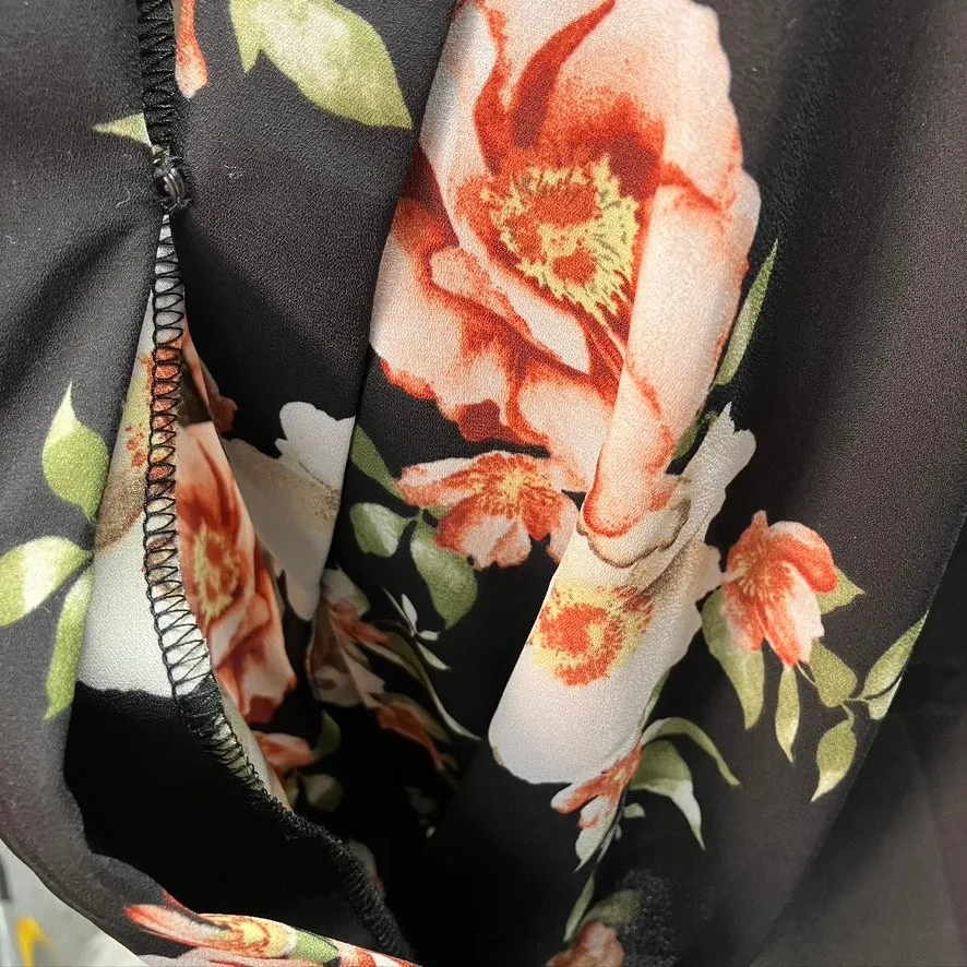 Likely Sophia Floral Mimi Top in Black Multi Womens Large Pink‎ Classic Boho - Image 6