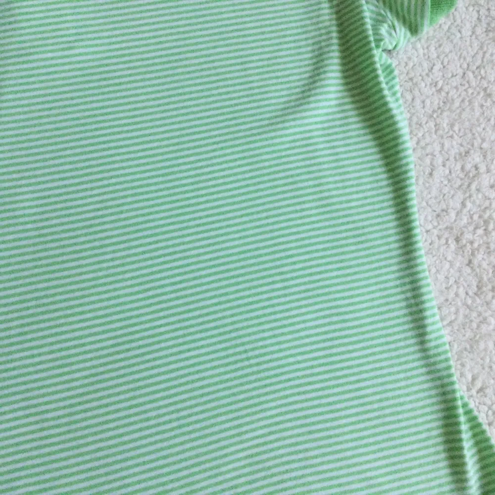 Y2K Polo Shirt Stretch Green Striped - Image 11