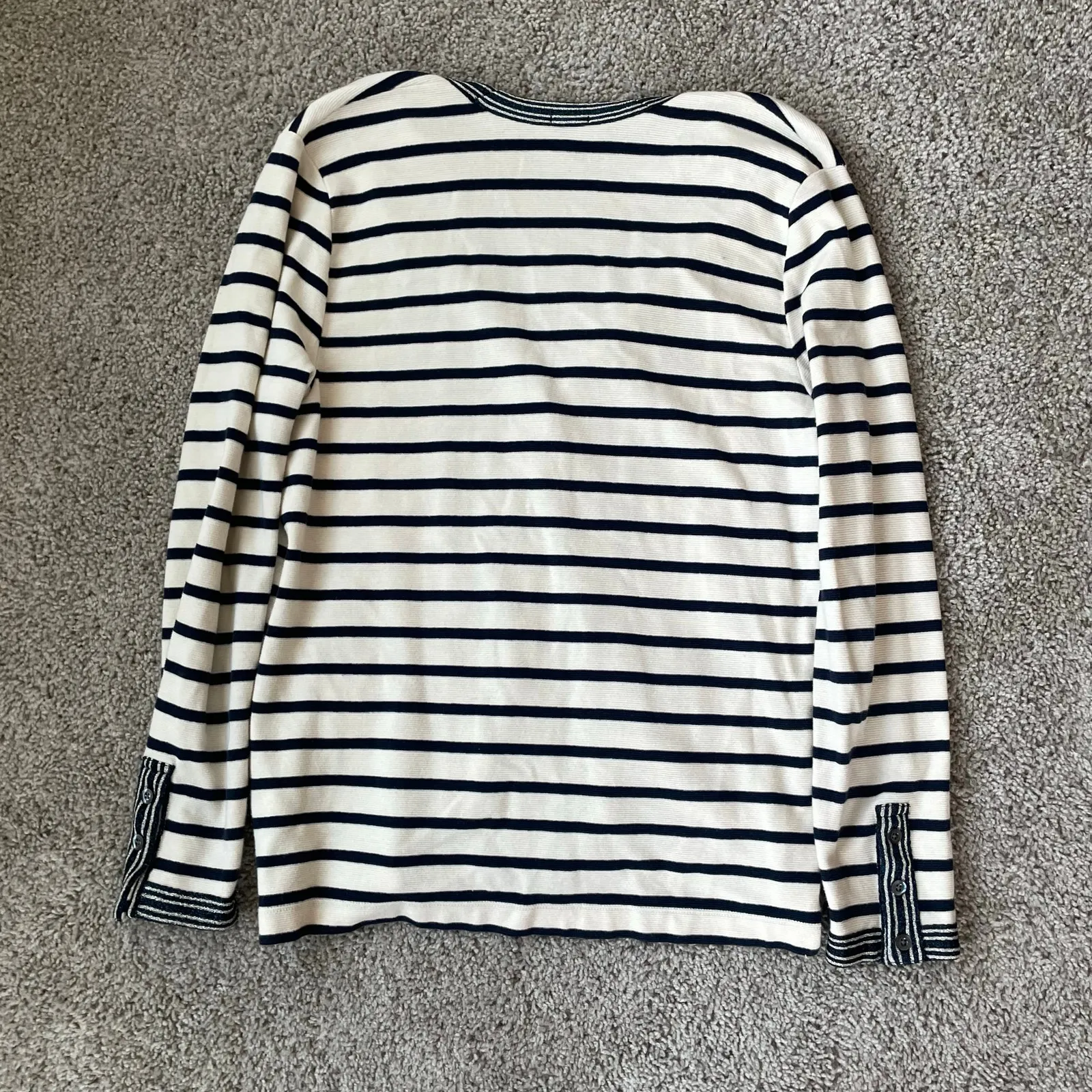 J.Crew Sz L striped V - Image 14