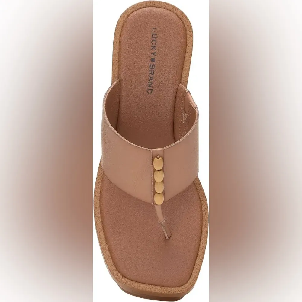 Women’s Lucky Brand Mandelina Faux Leather Clog Platform Sandals size 8 - Image 4