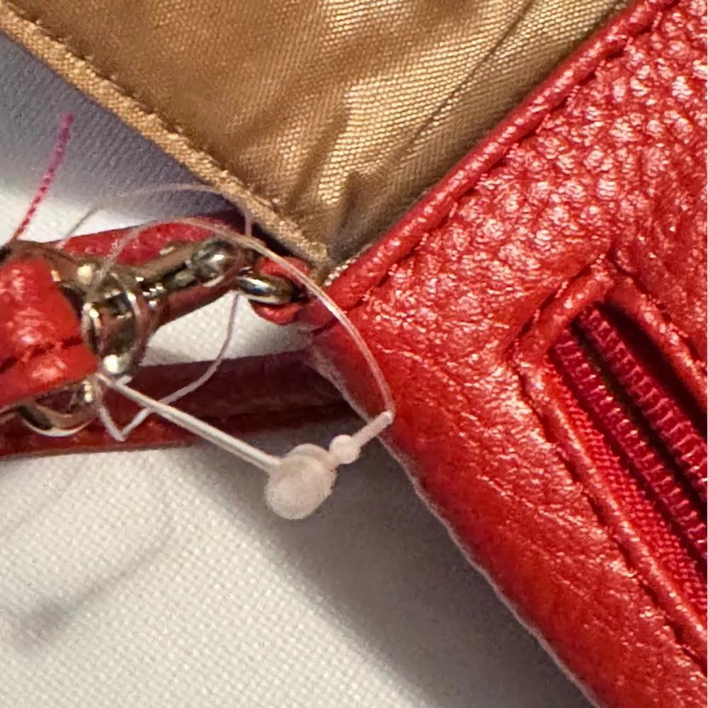 Women's Red Wristlet Zipper Side Pocket Clutch Purse - Image 4