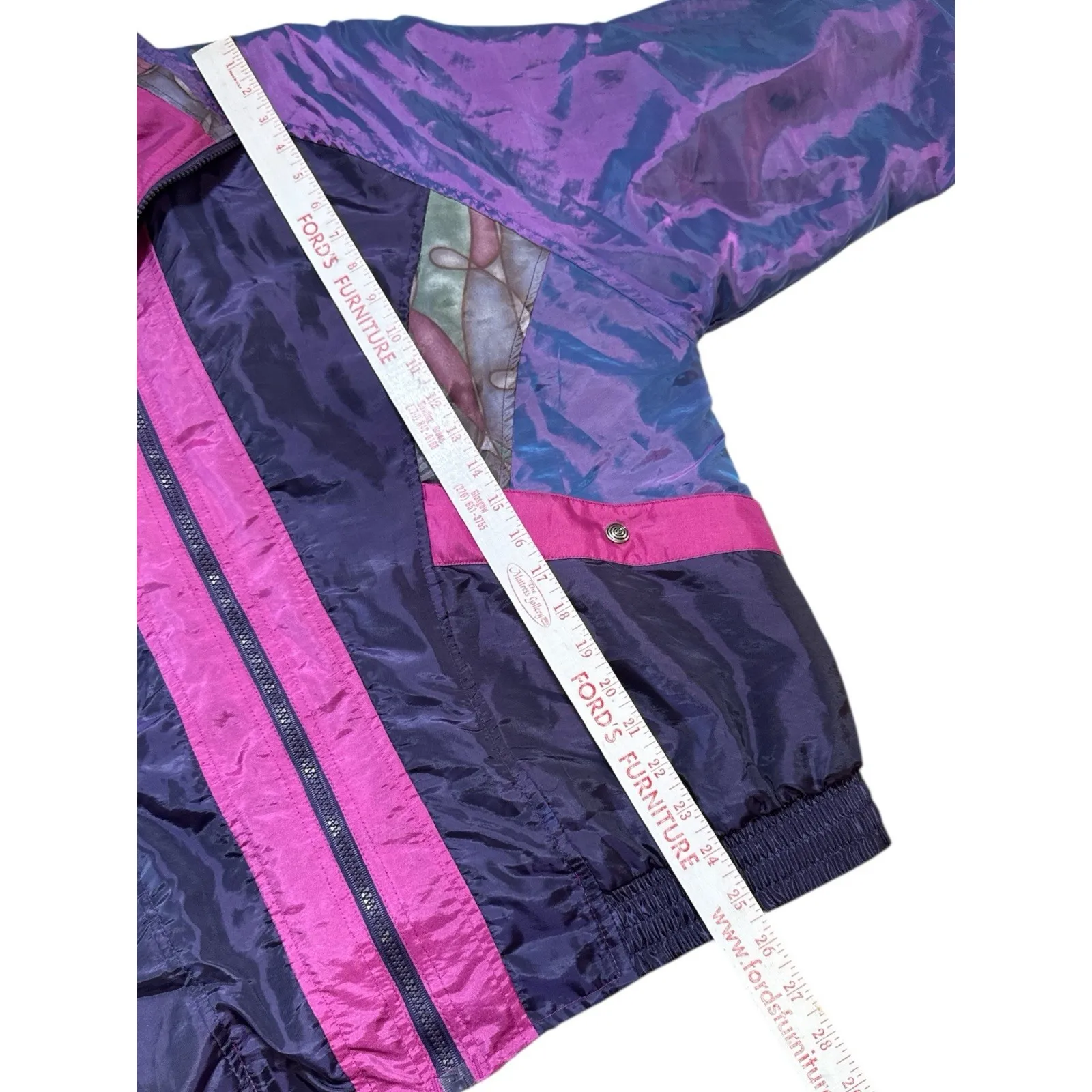 Vintage Outbrook Women's Large 2pc Set Purple Pink Tracksuit Windbreaker New - Image 6