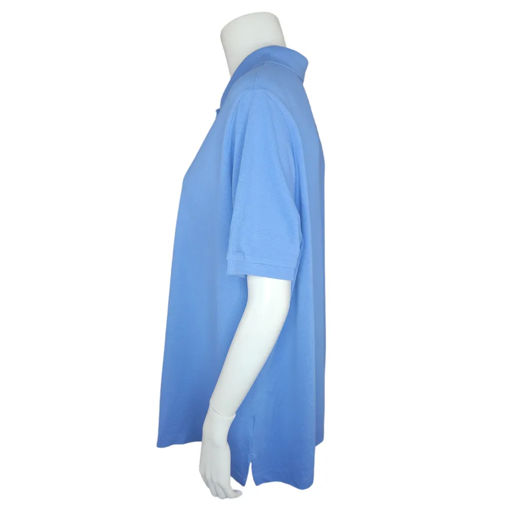 Lands' End Short Sleeve Banded Mesh Polo True Blue Size 1X Collar Career NWOT - Image 5