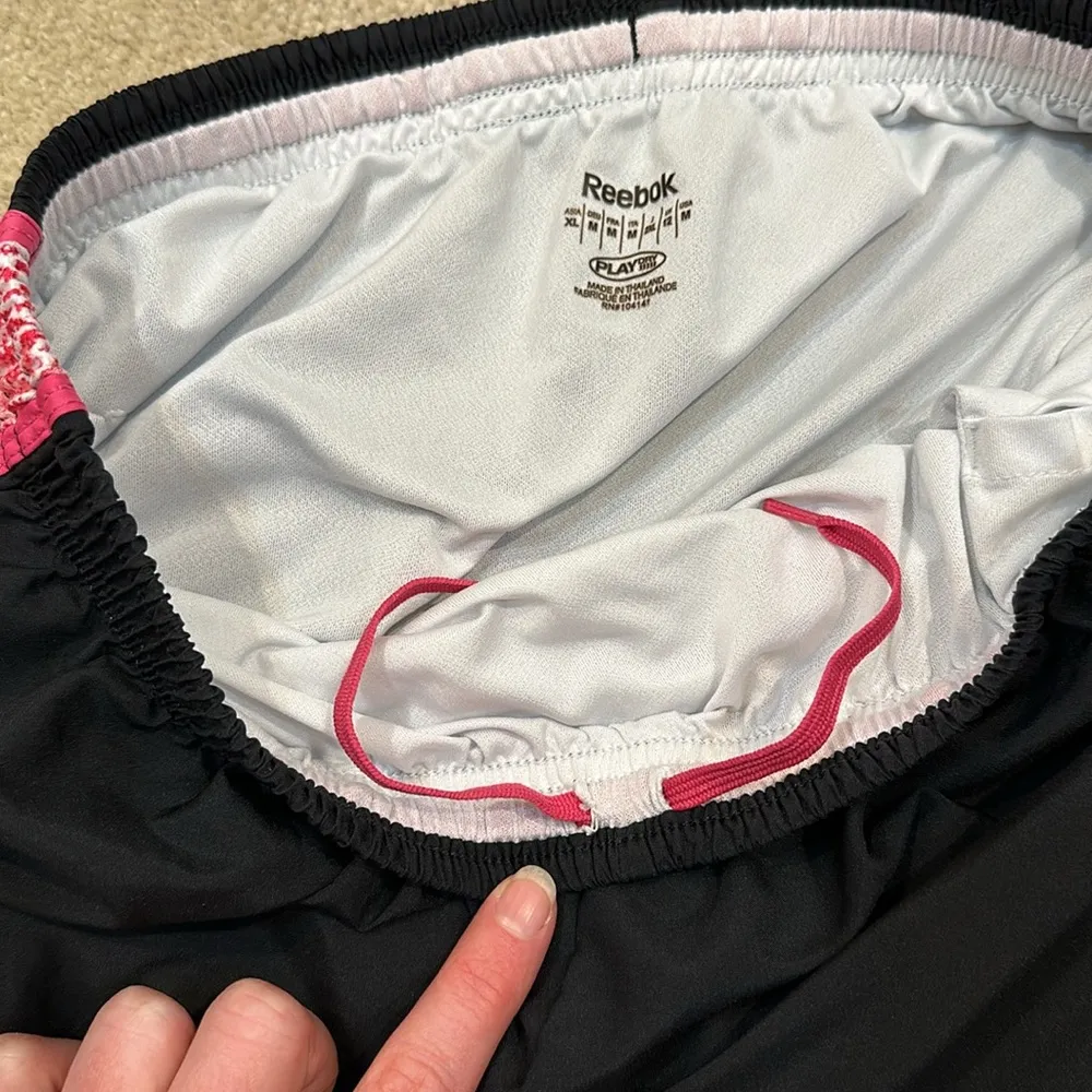 Reebok Black Pink Running Lined Women Shorts Size Medium - Image 5