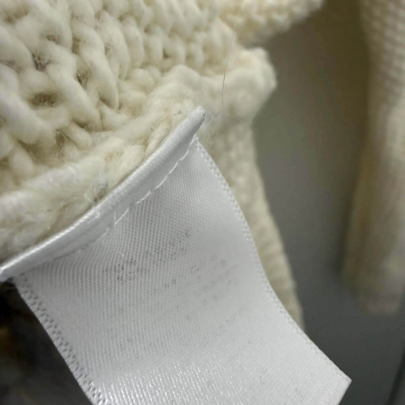 Talbots S Cable Knit Bobble Sweater Ivory Chunky Cozy Winter Holiday Xmas Wool - Image 10