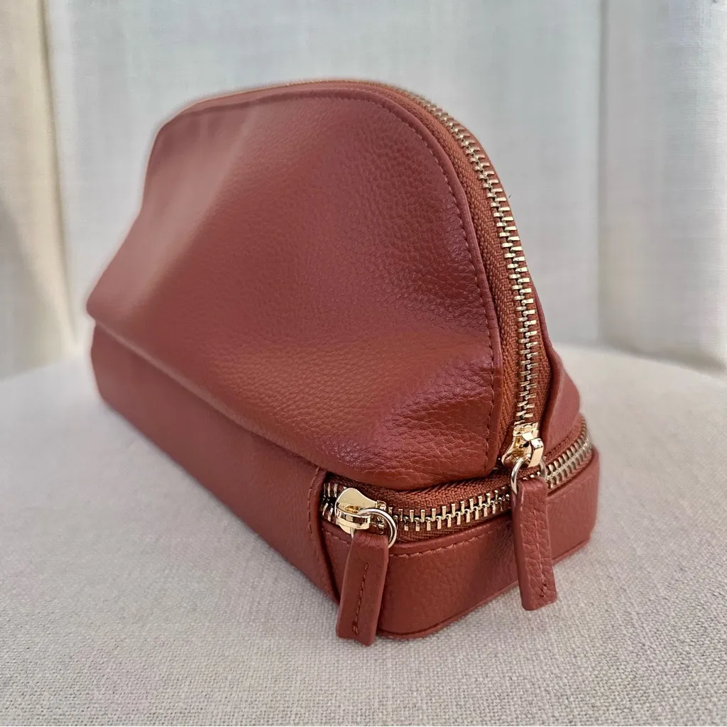 Mark & Graham Dual Travel Organizer Camel Brown - Image 3