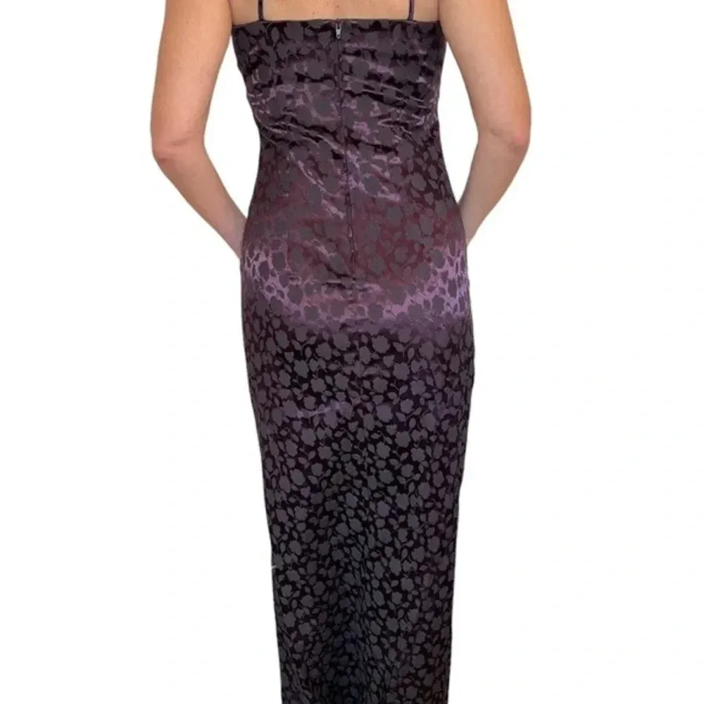 NWOT City Triangle Purple Full length gown dress high slit - Image 2