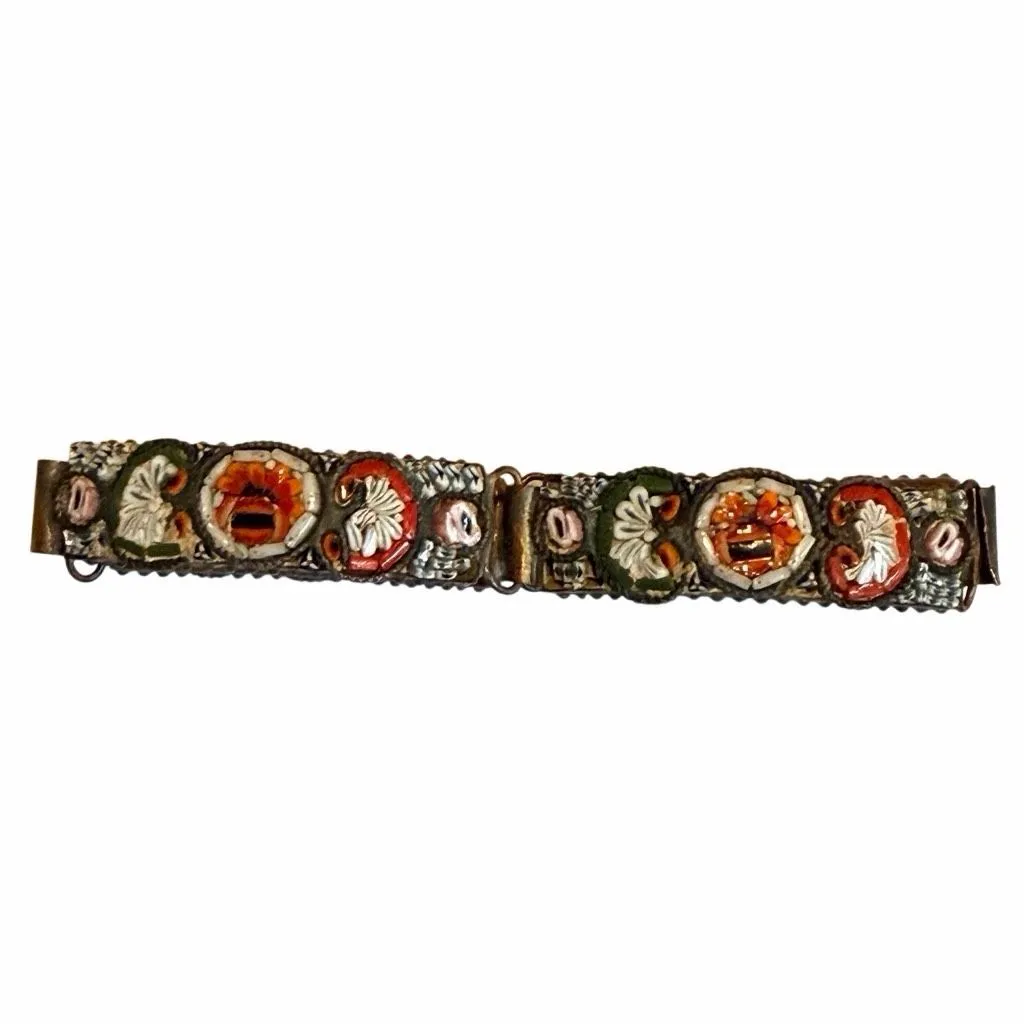 Vintage Italian Micro Mosaic Bracelet - Image 9