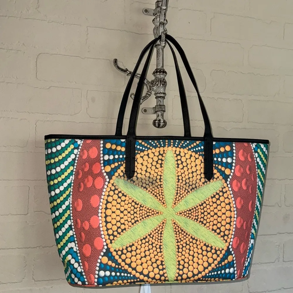 Oryany tote Casablanca Coated Canvas Multi Color Weekender Beach Bag travel Green - Image 3