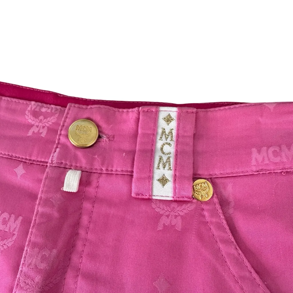 MCM  Vintage Pink Monogram Satin Tracksuit Custom Made - Image 9