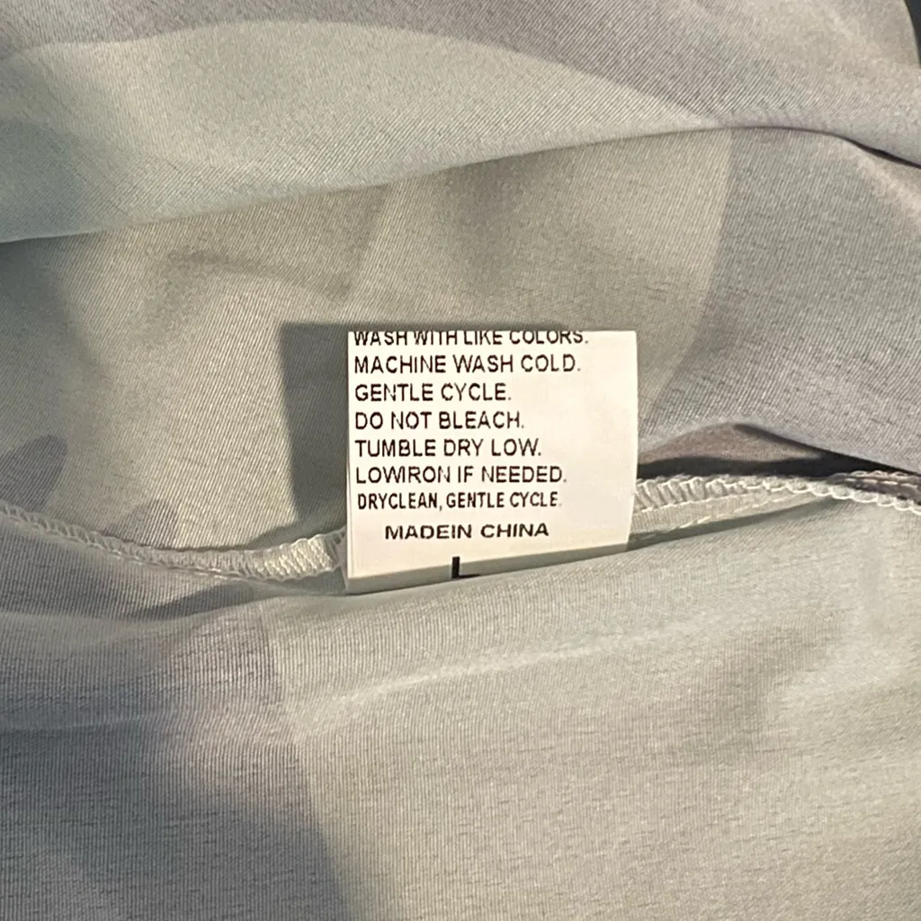 Chaolilai Sleeveless Maxi Dress Zip Up Back Lightweight Tropical Print 14 Blue Size L - Image 5