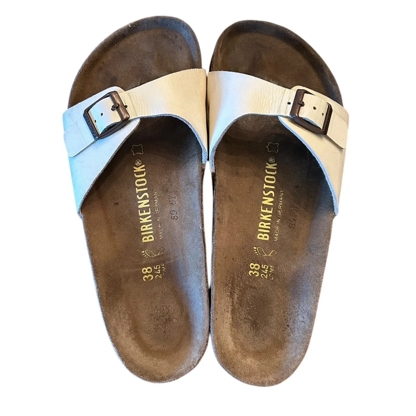 BIRKENSTOCK Women's Madrid Sandals EU 38, US 7 - 7.5 Ecru Cream Birko Flor Boho - Image 2