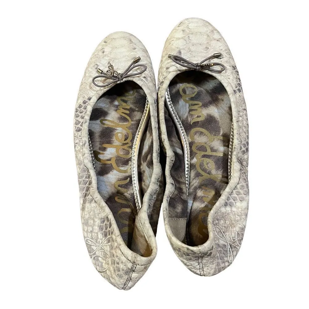 Sam Edelman Felicia snakeskin print leather ballet flats size 8.5 - Image 9