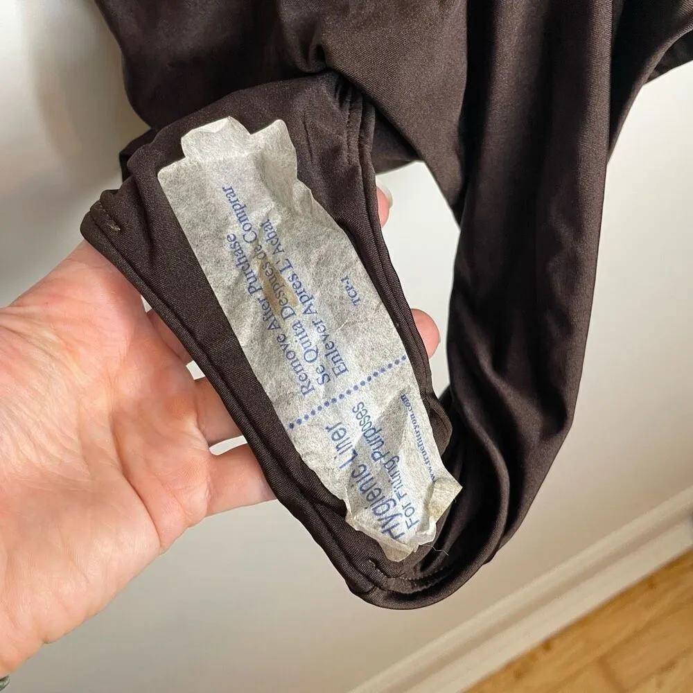 Good American Women’s Layout One Piece Swimsuit Chocolate Dark Brown M Medium 2 - Image 4