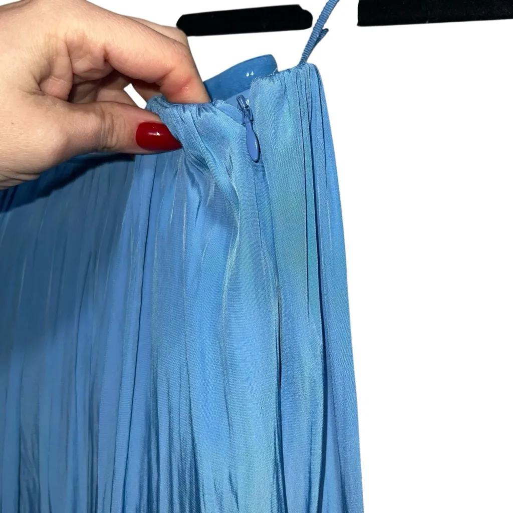 NEW NWT A.L.C. Wynn Strapless Flowy Maxi Dress In Coastal Blue - Image 5