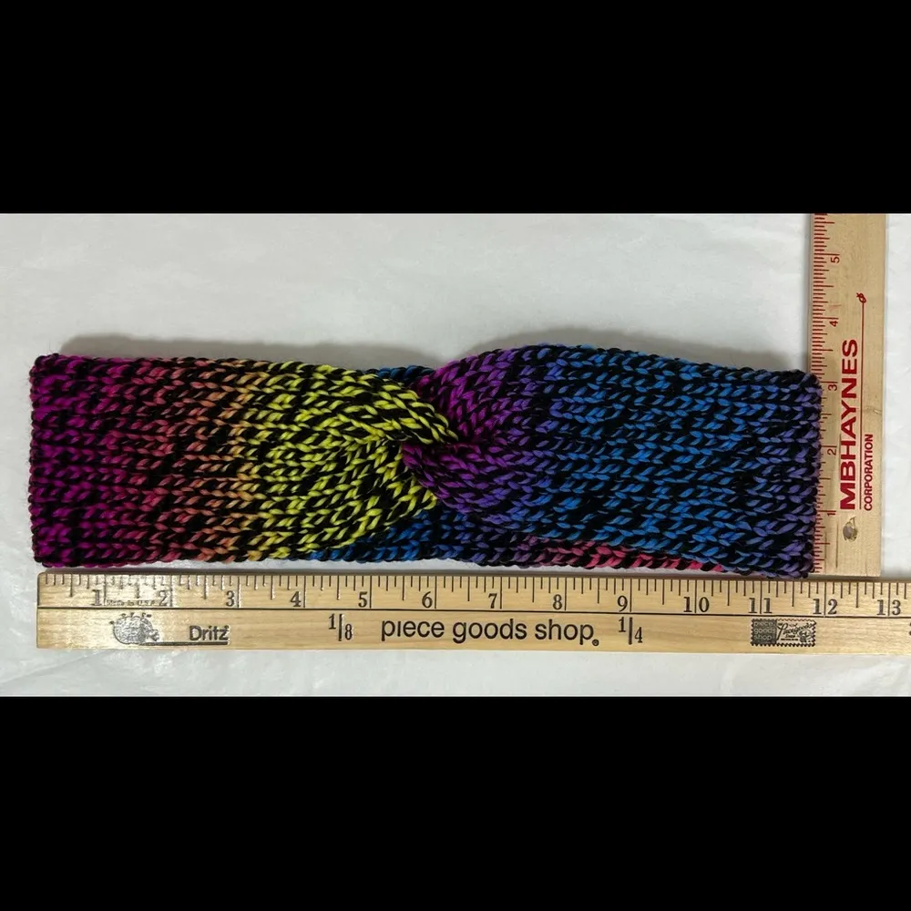 Rainbow Twisted Ear Warmer Headband New - Image 4