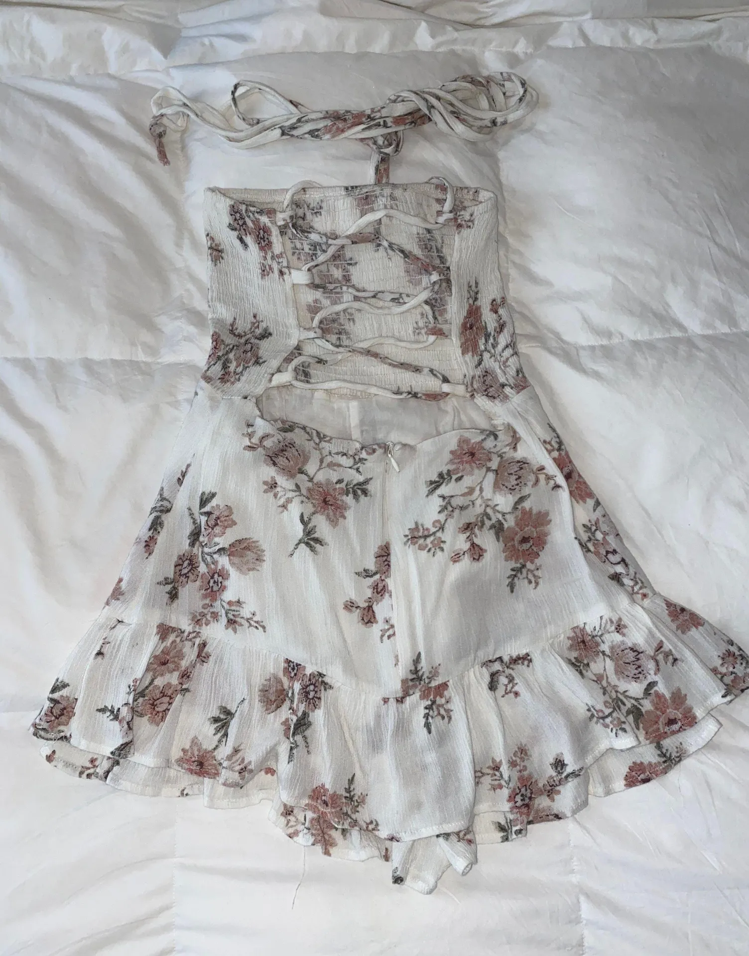 Floral Strapless Romper - Image 5