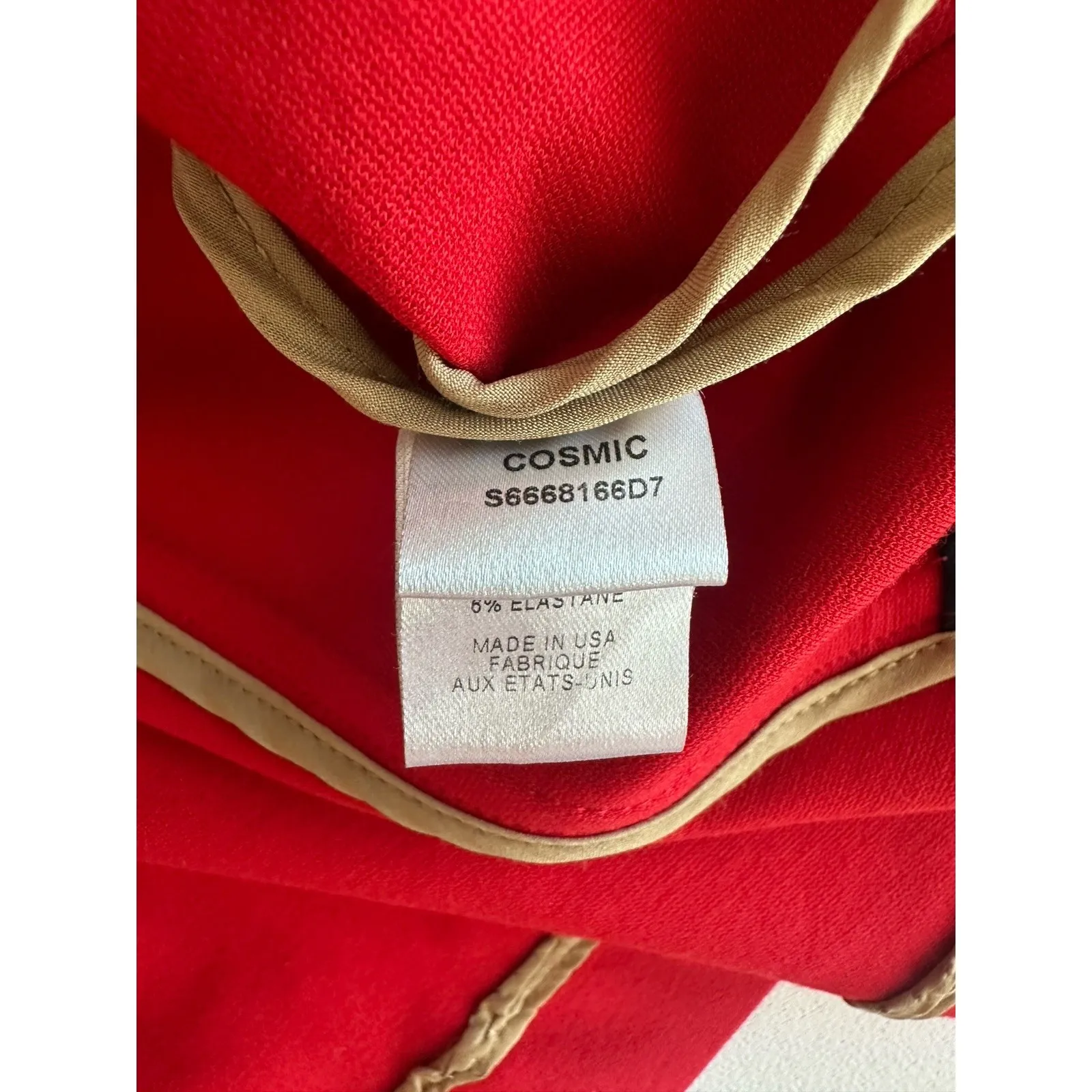 Women's Red Ponte Cosmic Short Swing Jacket, Diane von Furstenberg, Sz: 2 (b1) - Image 5