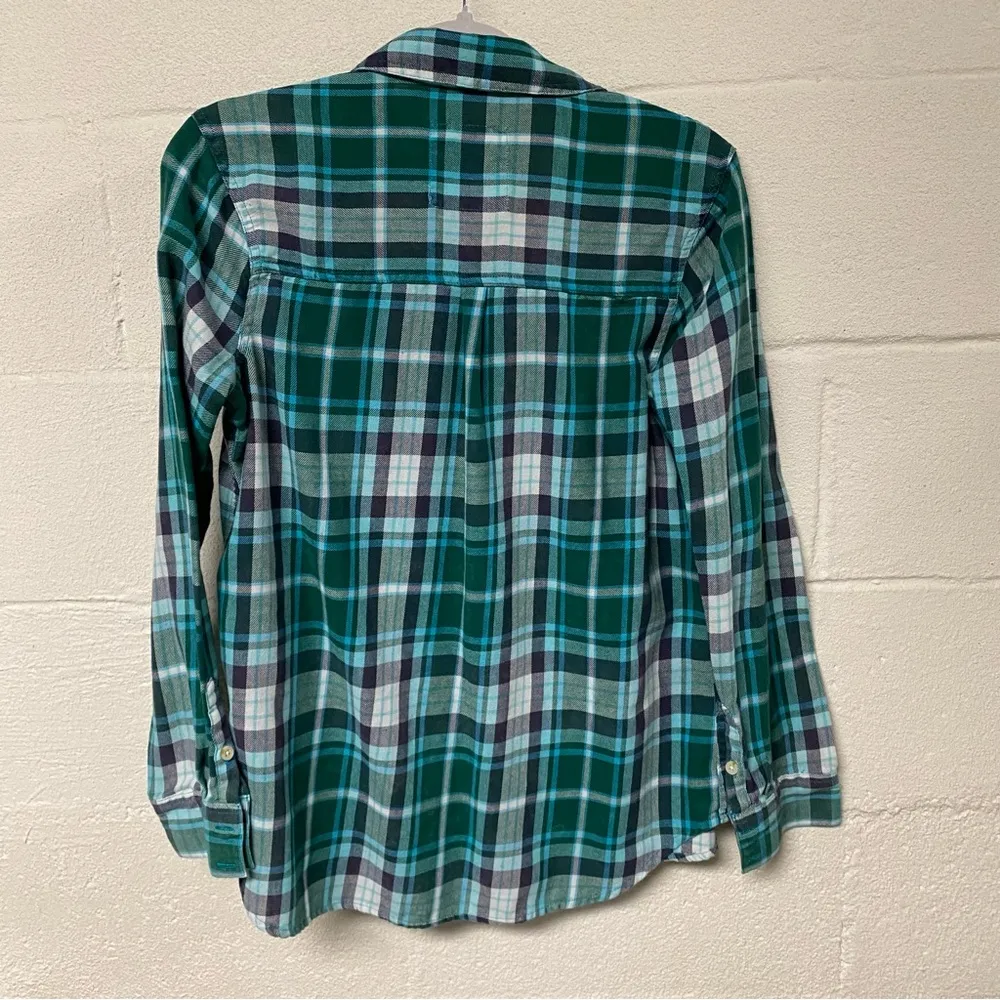 Mossimo Supply Co. Women’s Plaid Button Down Shirt Size XL Green - Image 2