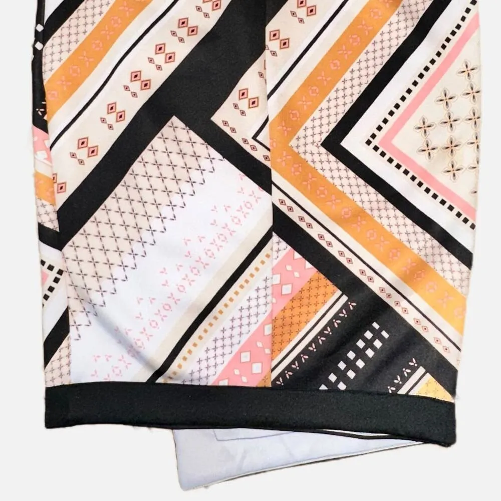 bar III Womens High Waisted Asymmetrical Pencil Skirt Pink White XS NWOT - Image 7