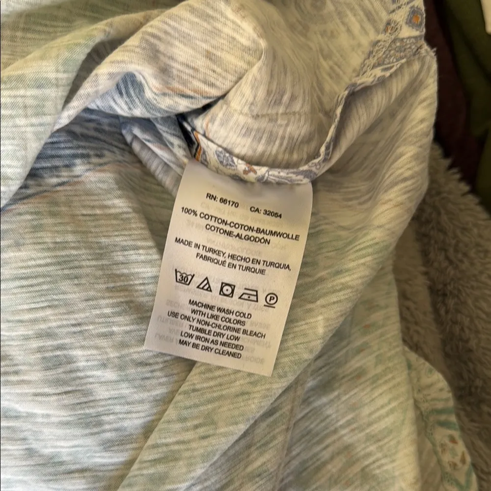 Anthropologie Postmark Delilah Bandana Blue High Low Short Sleeve Tee - Image 7