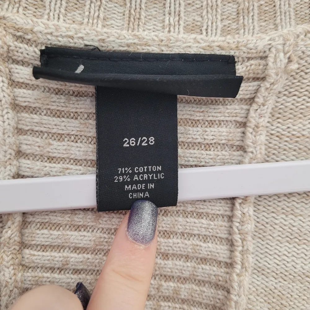 Lane Bryant Tan Heathered Open Front Cardigan - Image 8