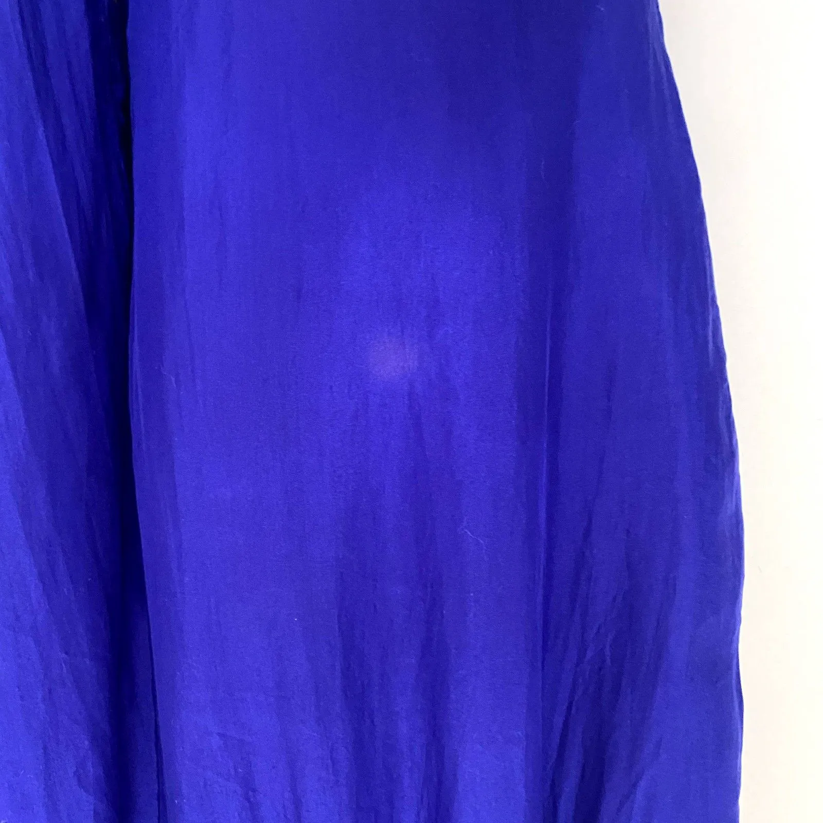 Vintage Carole Little Sport 100% Silk Pull On Pants Indigo Purple Size‎ Large - Image 5