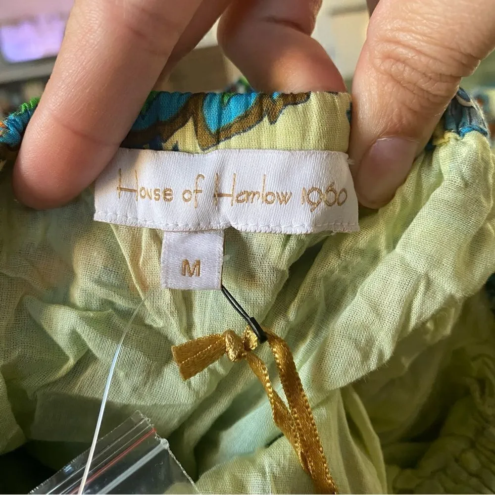 House of Harlow 1960 Paisley Maxi Dress in Blue/Ivory Blue Size M - Image 6