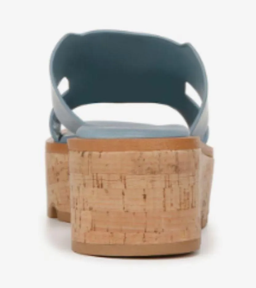 NEW Franco Sarto Hesta Wedge Sandal Denim - Image 4